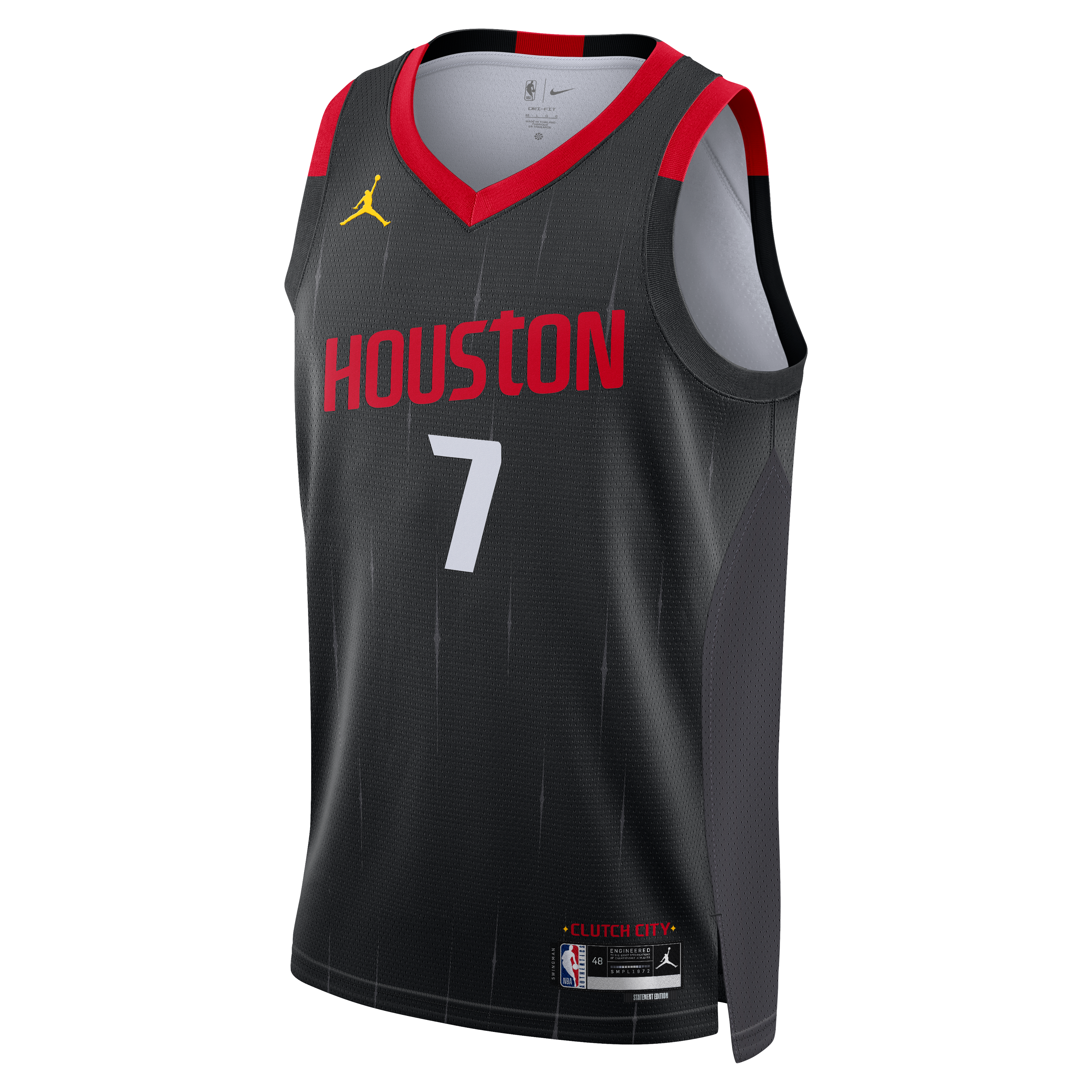 Maillot Swingman unisexe Jordan Brand Kevin Durant noir Houston Rockets - Édition Statement