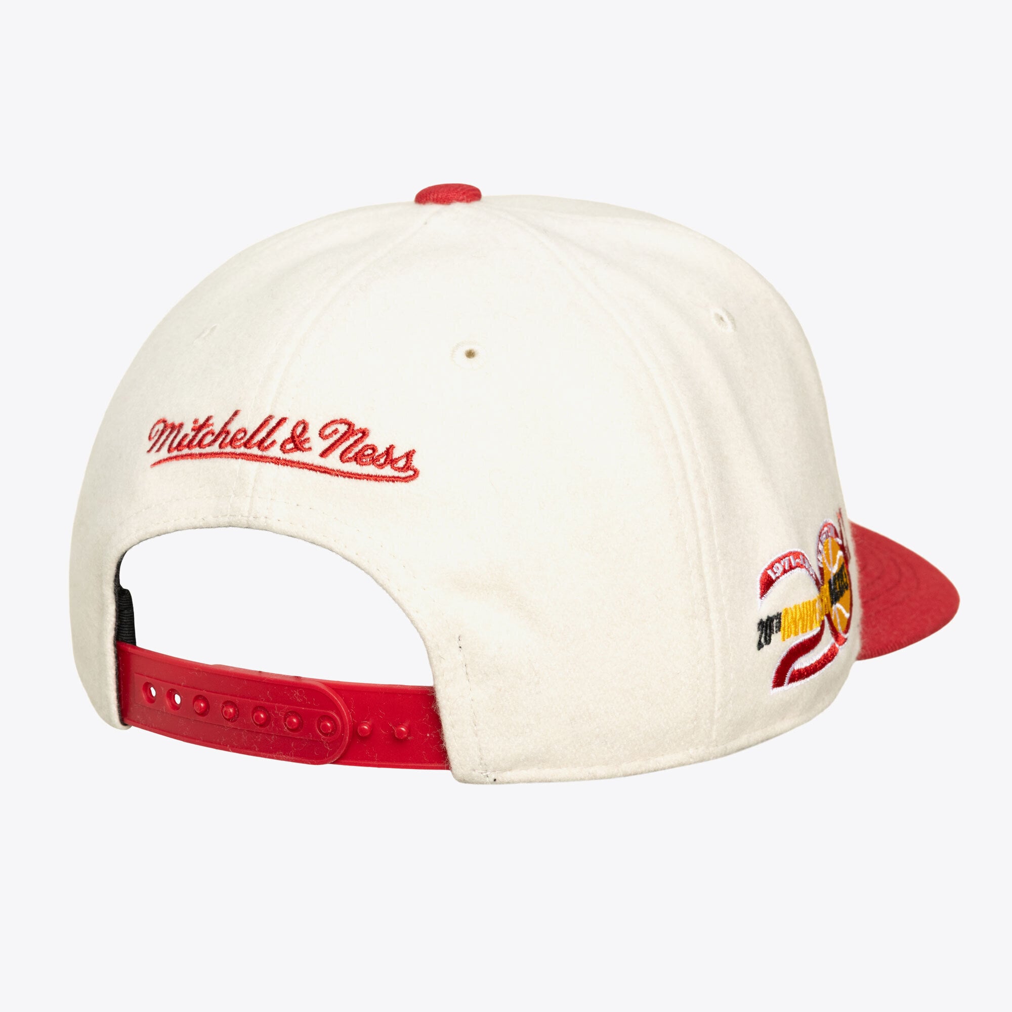 Casquette unisexe Mitchell & Ness crème Houston Rockets Team Pro ajustable