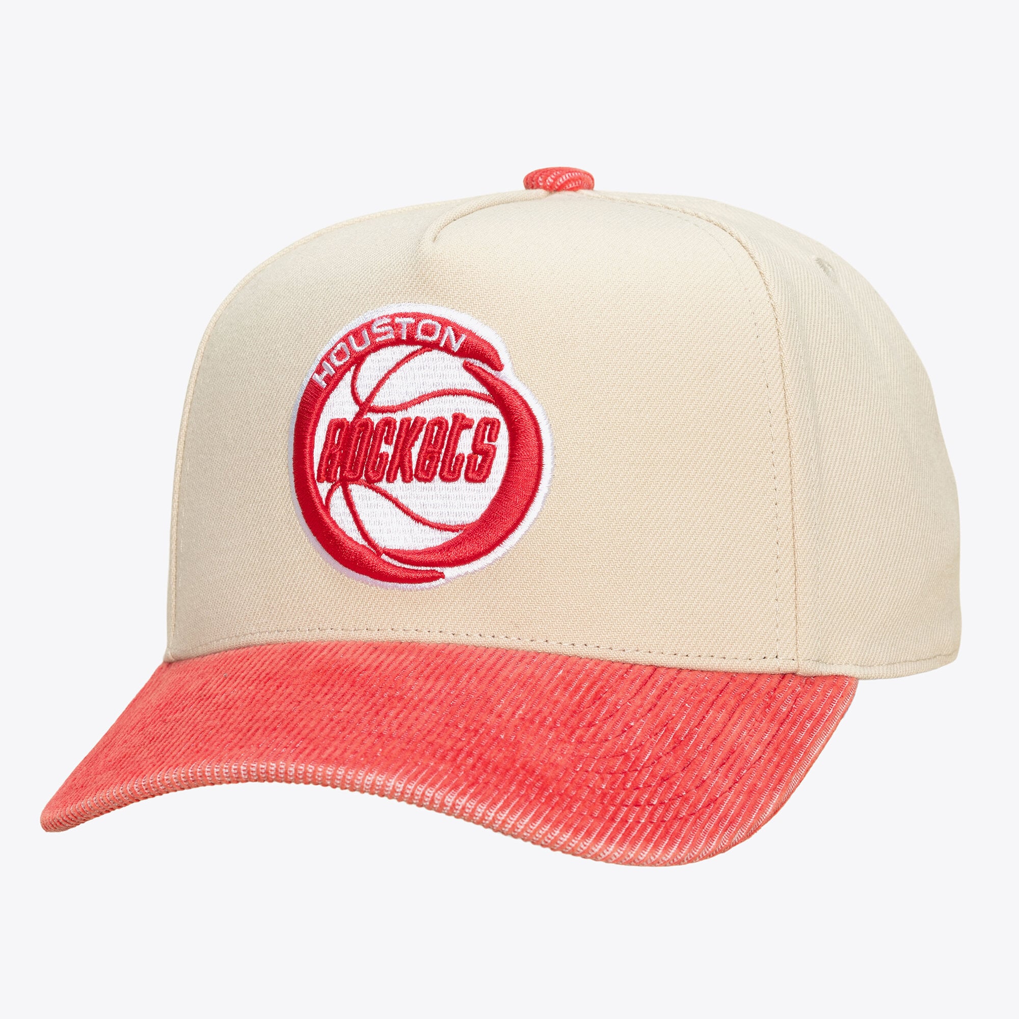 Unisex Houston Rockets Mitchell & Ness Cream/Red Faded Pro Snapback Hat