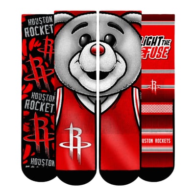 Houston Rockets Rock Em Unisex Fan Favorites Three-Pack Crew Socks Set - Red