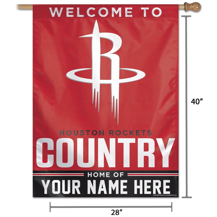 Red/yellow R Rockets Banner Houston Rockets Banner NBA Houston Rockets Double Sided Car Flag 16