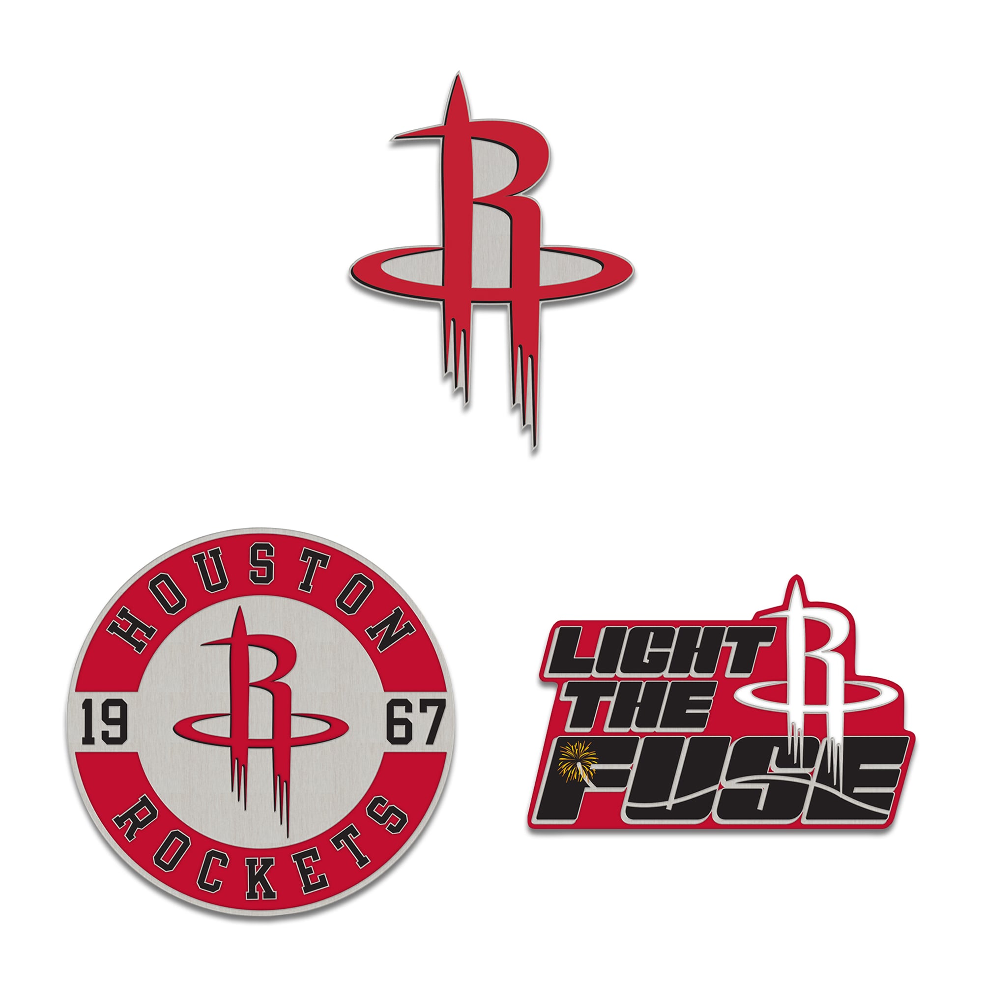 Ensemble de trois pin de collection WinCraft Houston Rockets
