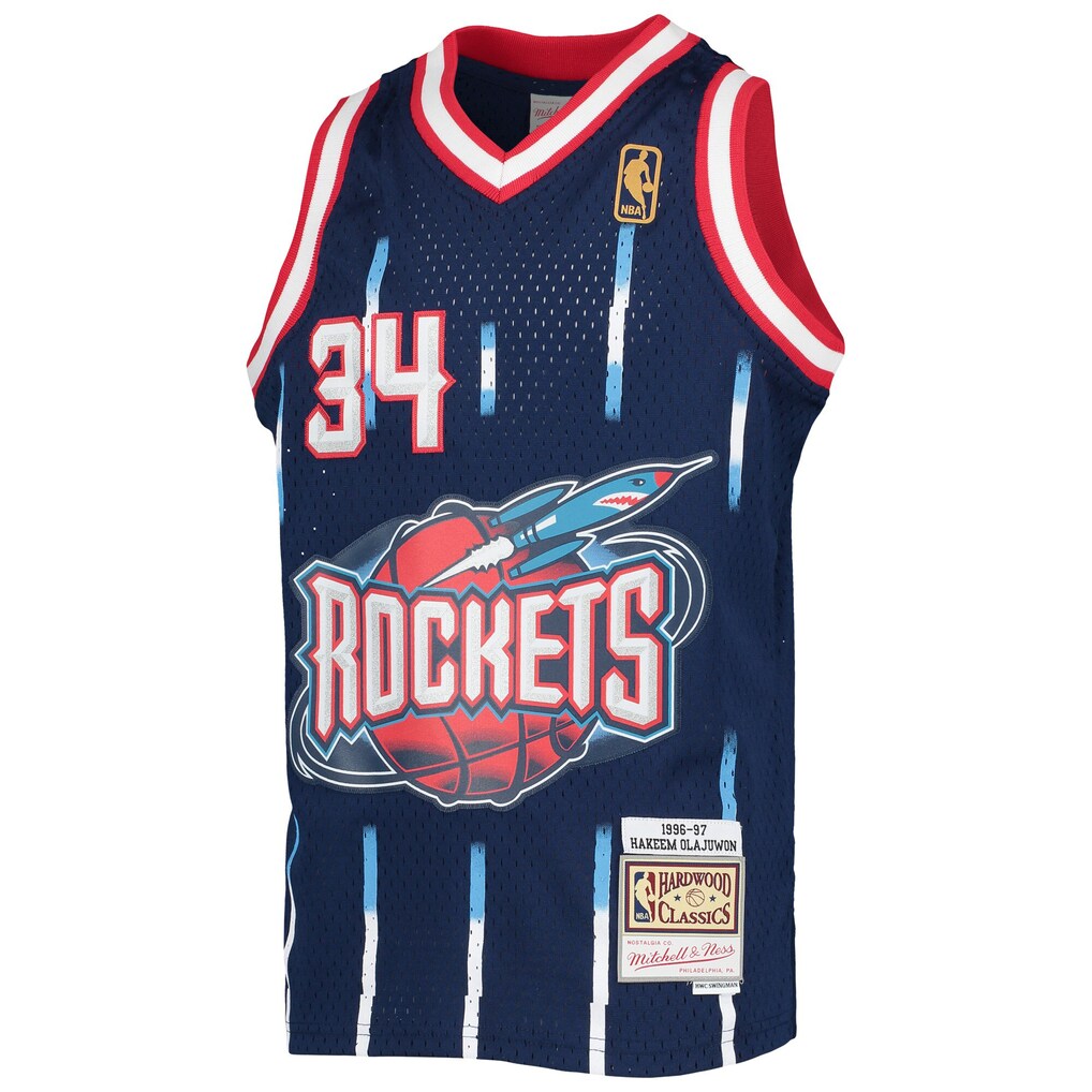 Hakeem Olajuwon Houston Rockets Mitchell & Ness Youth Swingman Throwback Jersey - Red