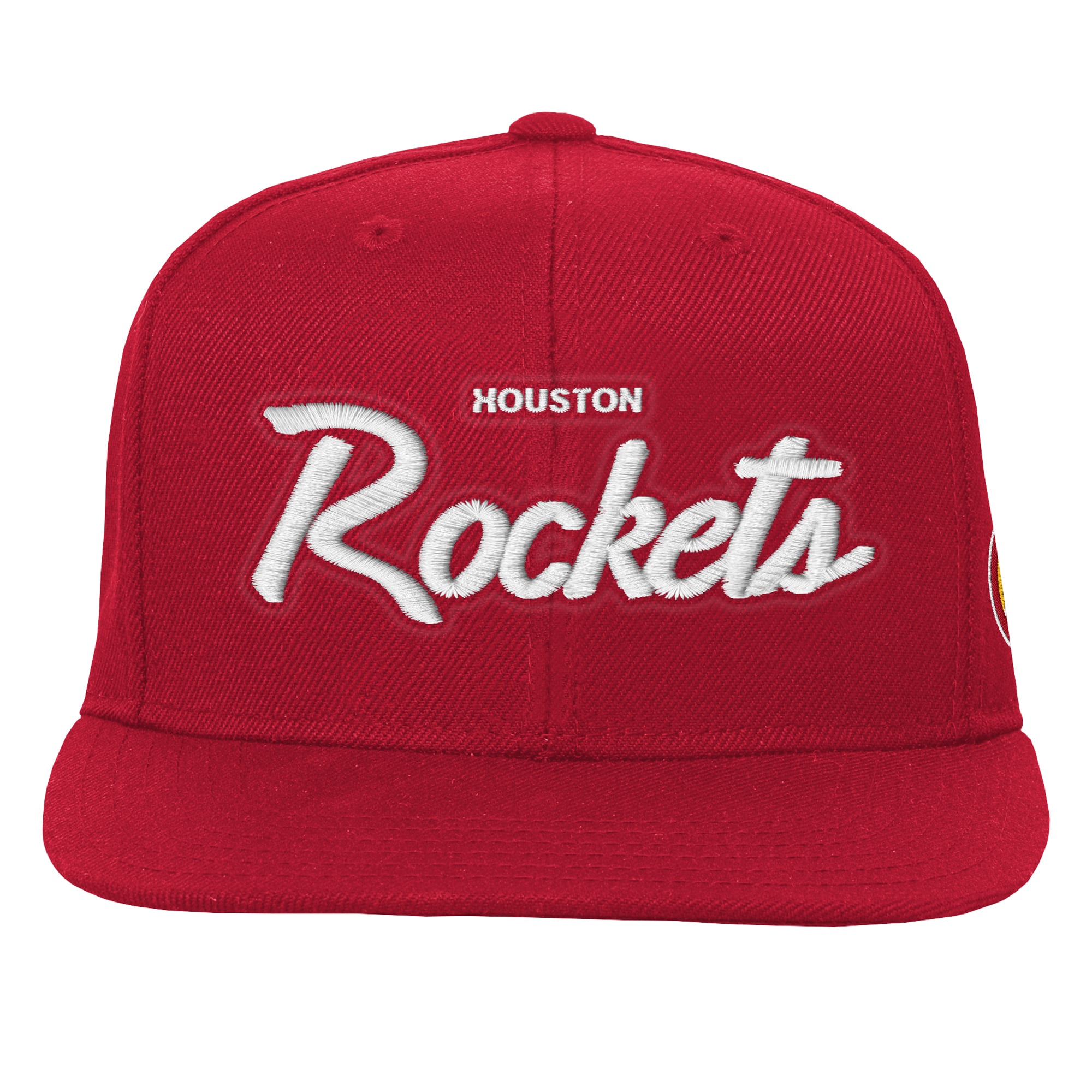 Youth Mitchell & Ness Red Houston Rockets Head Coach Flat Brim Snapback Hat