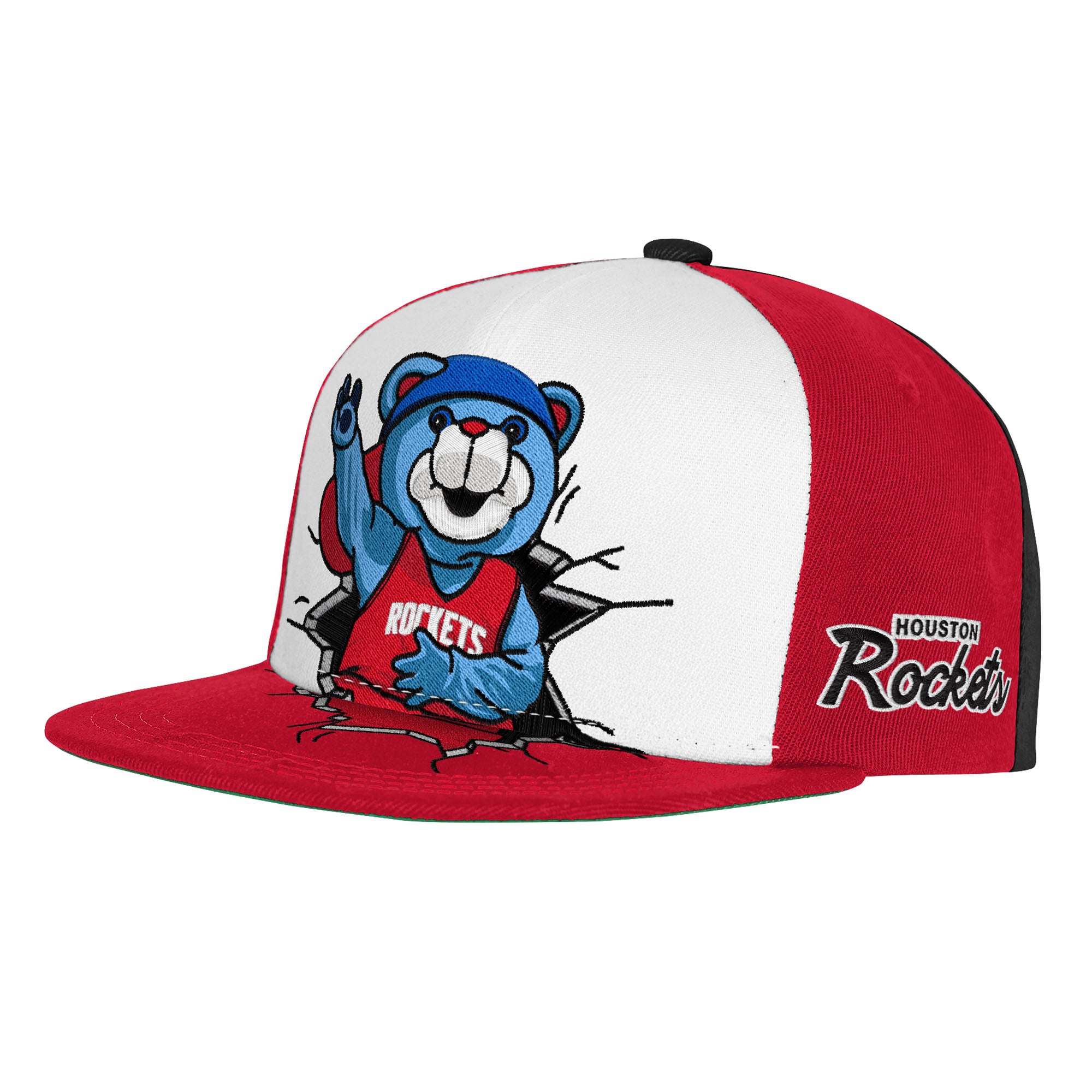Youth Mitchell & Ness Red Houston Rockets Mascot Snapback Hat