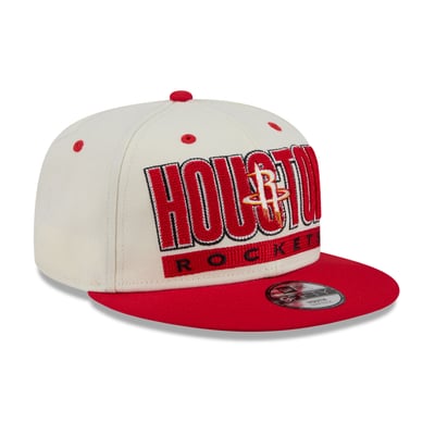 Houston Rockets New Era Youth Classic 9FIFTY Snapback Hat - Cream/Red