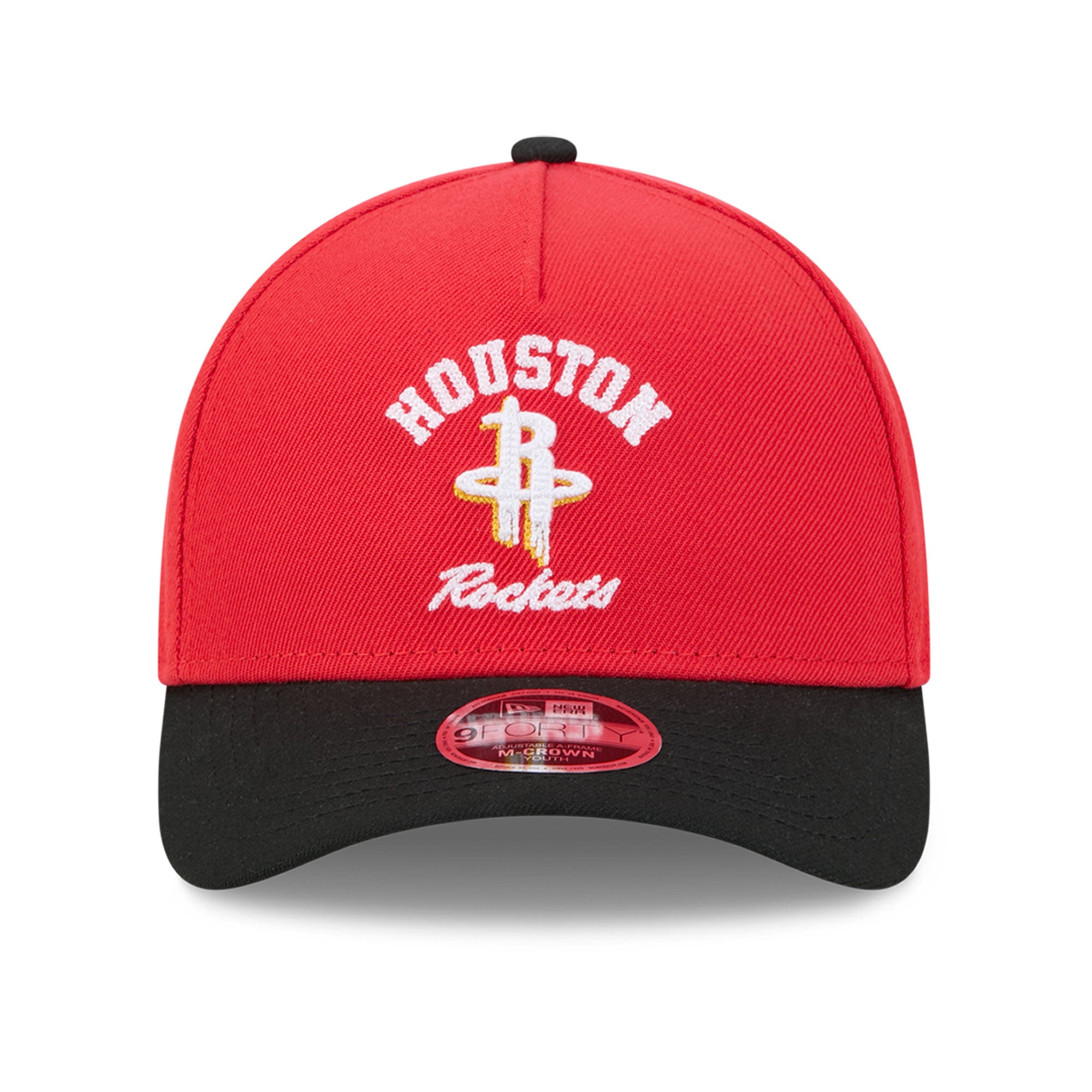 Casquette ajustable New Era rouge Houston Rockets Arch 9FORTY A-Frame M-Crown pour jeunes