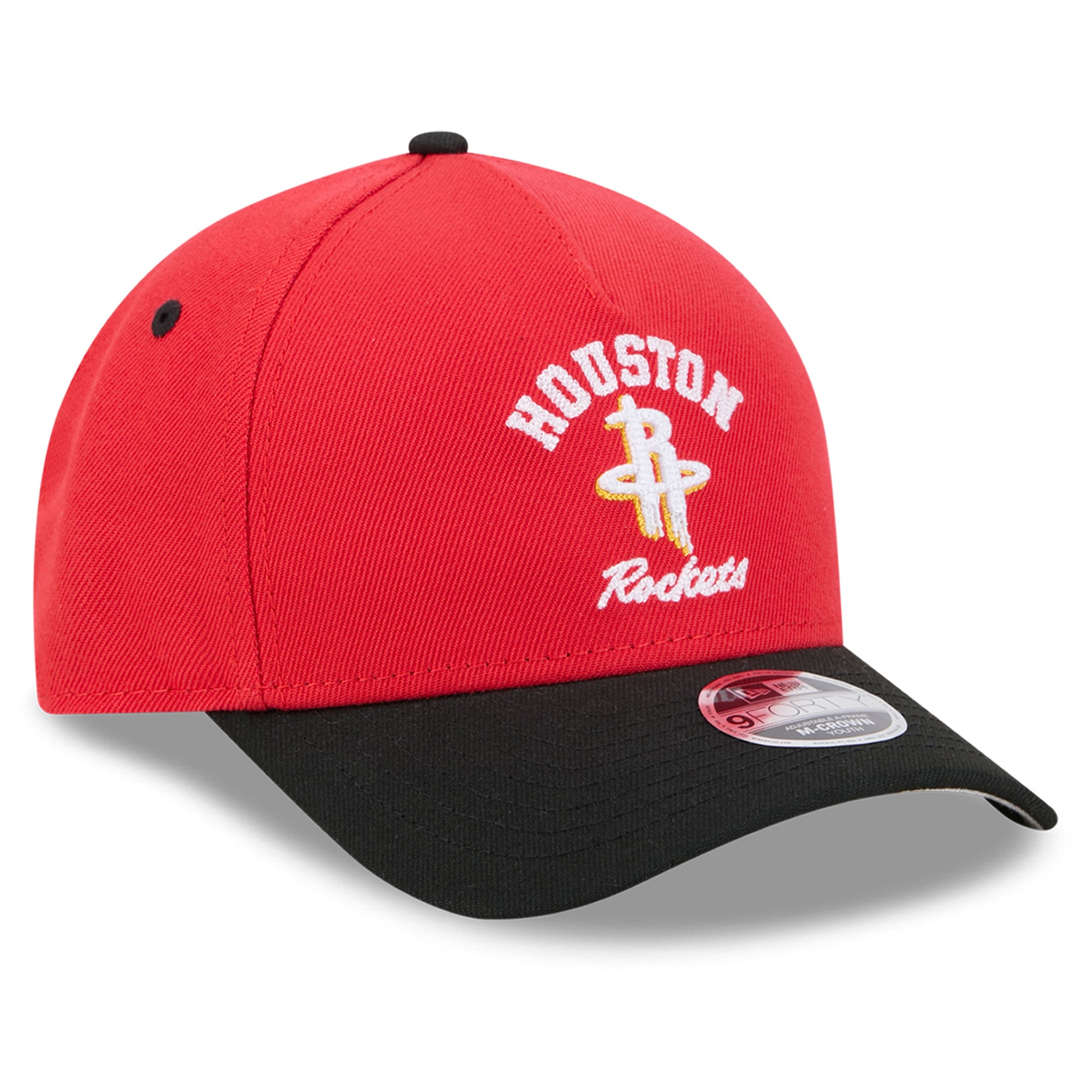 Casquette ajustable New Era rouge Houston Rockets Arch 9FORTY A-Frame M-Crown pour jeunes