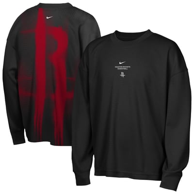  Houston Rockets Nike Youth 2026 Standard Issue Pre-Game Performance Long Sleeve T-Shirt - Black