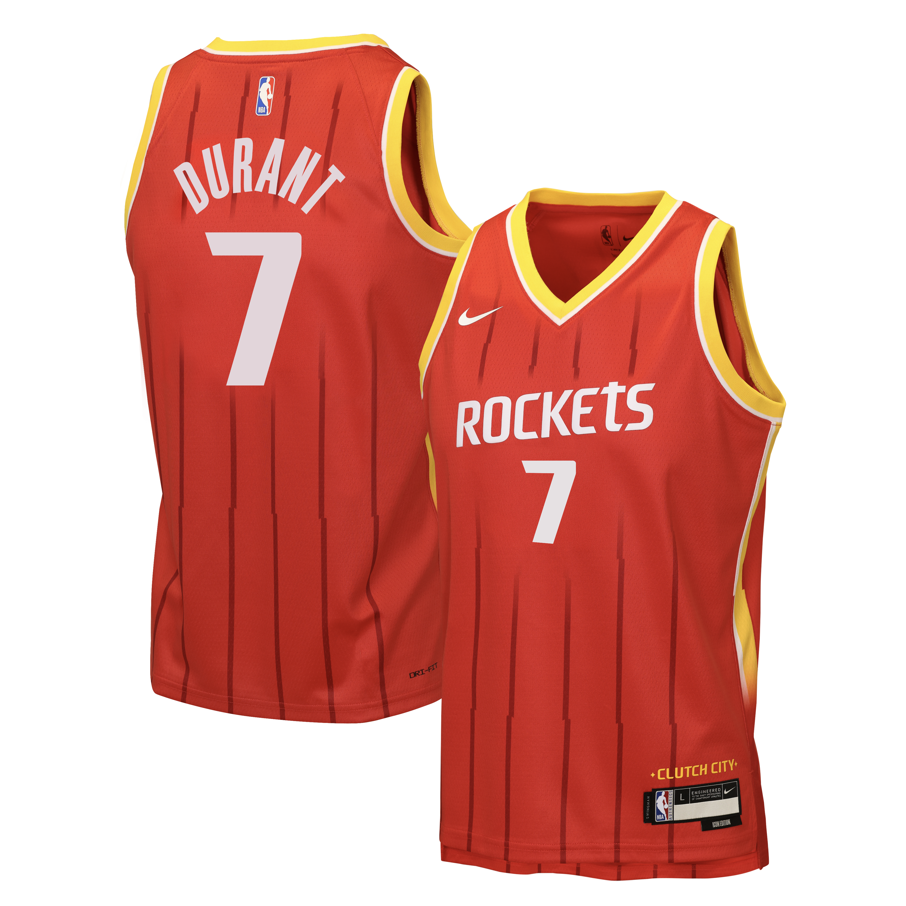 Youth Nike Kevin Durant Red Houston Rockets Swingman Jersey - Icon Edition