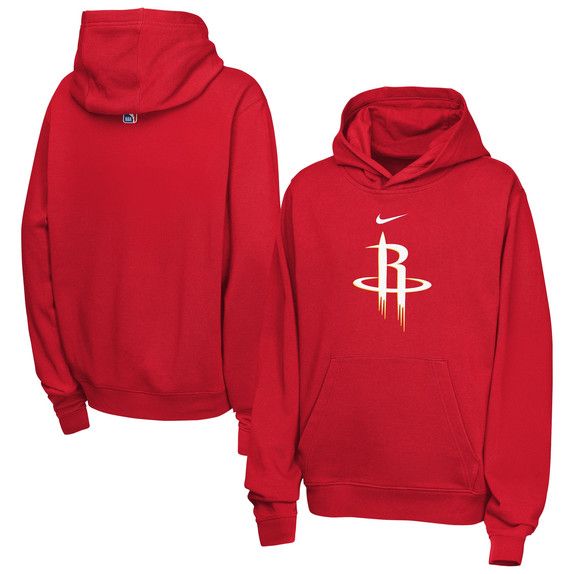 Sweat à capuche Nike rouge Houston Rockets Essential Logo Club pour enfant