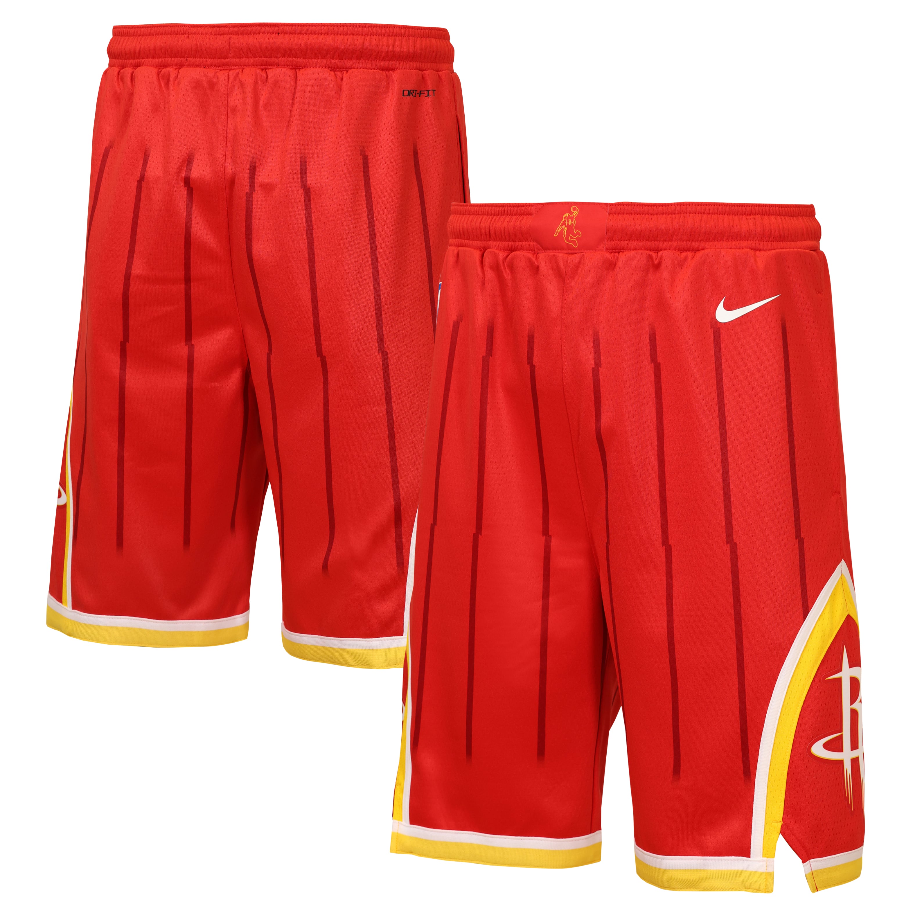 Short Swingman Nike rouge Houston Rockets Icon Edition pour jeunes