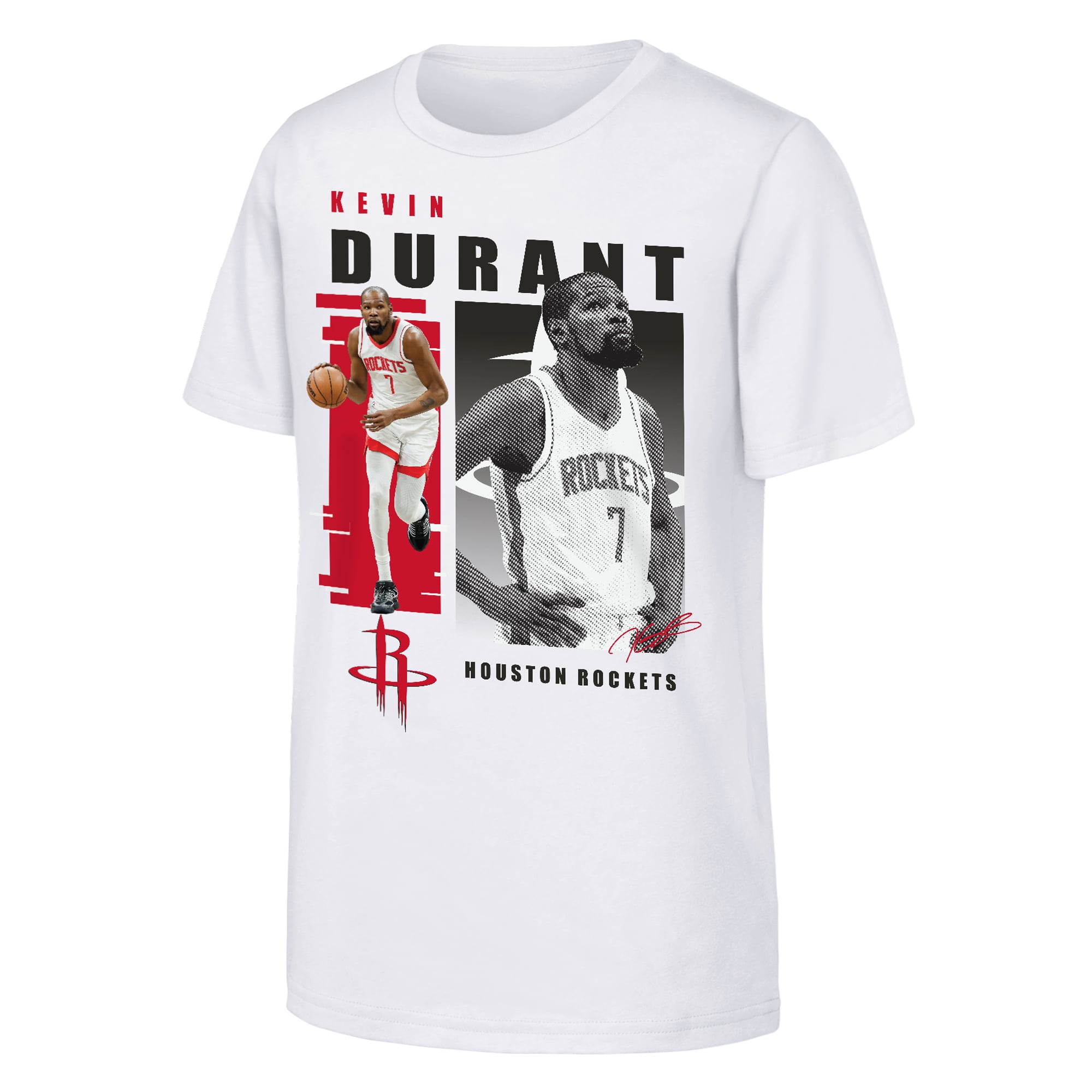 Youth Outerstuff Kevin Durant White Houston Rockets Highlights T-Shirt