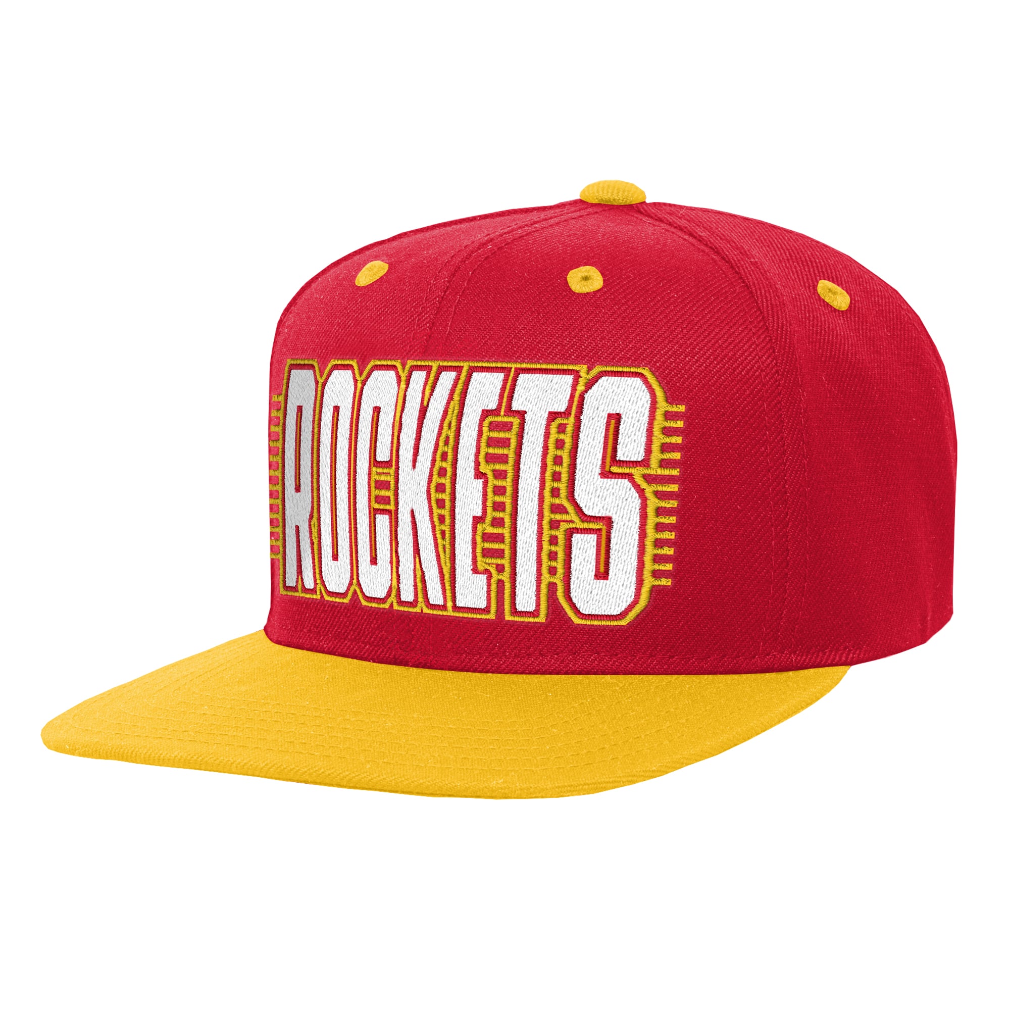 Casquette snapback rouge et or Houston Rockets pour jeunes de la marque Outerstuff