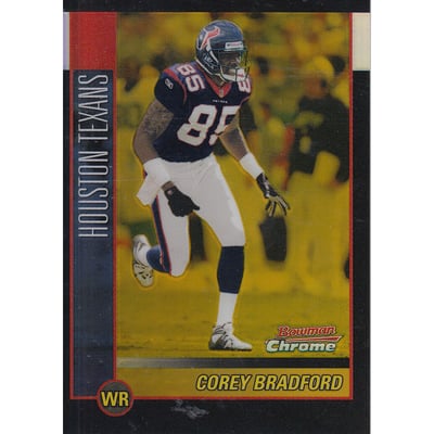 2002 Bowman Chrome Refractors Gold #84 Corey Bradford
