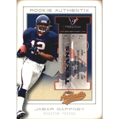 2002 Fleer Authentix Front Row #106 Jabar Gaffney