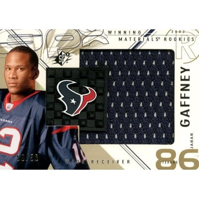 2002 SPx Winning Materials Gold #WMRJG Jabar Gaffney