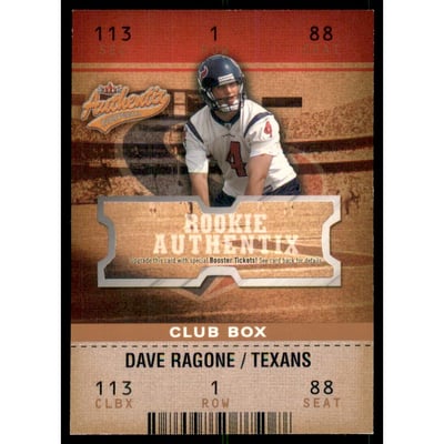 2003 Fleer Authentix Club Box #123 Dave Ragone