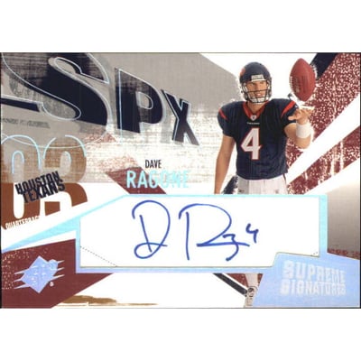 2003 SPx Supreme Signatures #SSDR Dave Ragone
