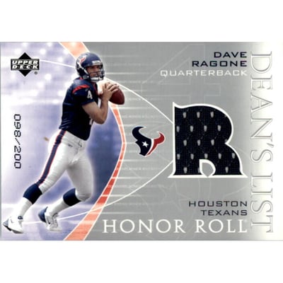 2003 Upper Deck Honor Roll Dean's List Silver #DLDR Dave Ragone