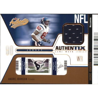 2004 Fleer Authentix Jersey Authentix Mezzanine #JAAJ Andre Johnson