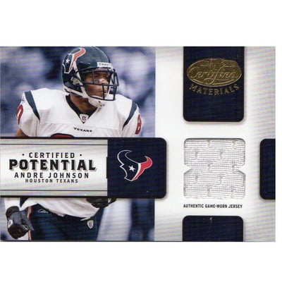 2004 Leaf Certified Materials Certified Potential Jersey #CP2 Andre Johnson