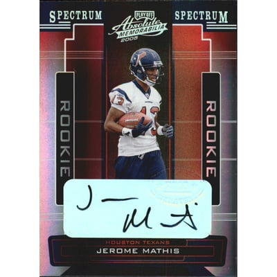 2005 Absolute Memorabilia Spectrum Silver Autographs #169 Jerome Mathis/249
