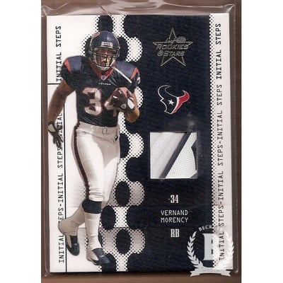 2005 Leaf Rookies and Stars Initial Steps Shoe #IS28 Vernand Morency