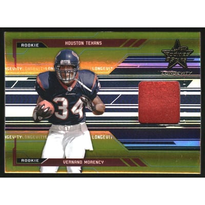 2005 Leaf Rookies and Stars Longevity Gold #278 Vernand Morency JSY
