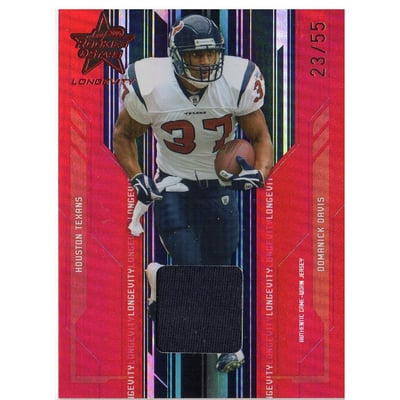 2005 Leaf Rookies and Stars Longevity Materials Ruby #40 Domanick Davis/55
