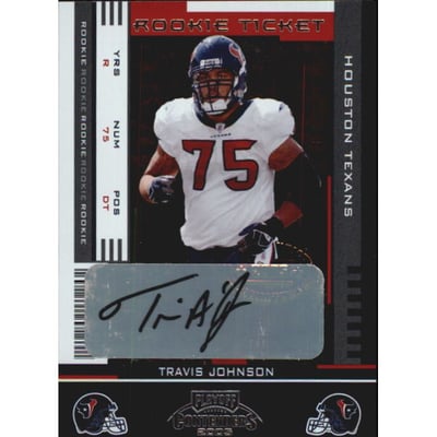 2005 Playoff Contenders #178 Travis Johnson AU RC