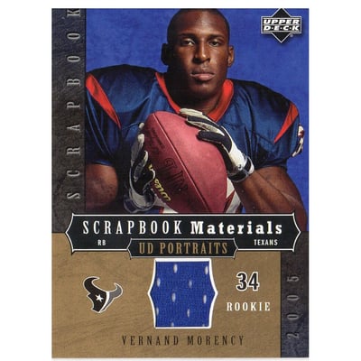2005 UD Portraits Scrapbook Materials #SBVM Vernand Morency