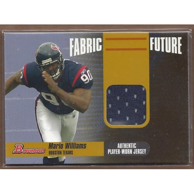 2006 Bowman Fabric of the Future Gold #FFMW Mario Williams