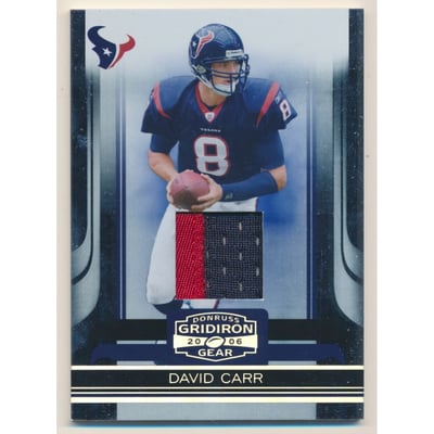 2006 Donruss Gridiron Gear Jerseys Prime #43 David Carr