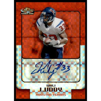 2006 Finest Xfractors #180 Wali Lundy AU