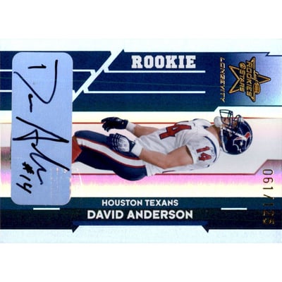 2006 Leaf Rookies and Stars Longevity Target Rookie Autographs #109 David Anderson/125