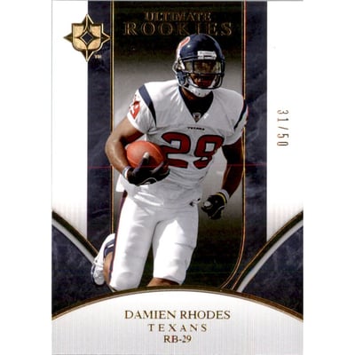 2006 Ultimate Collection Gold #287 Damien Rhodes