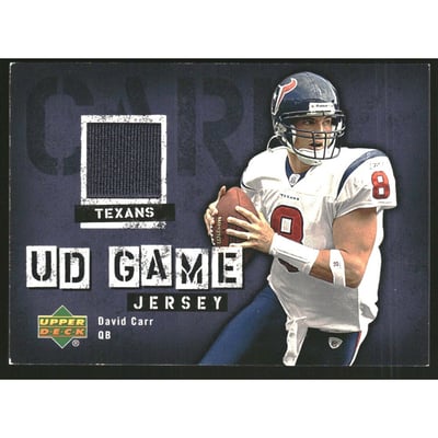 2006 Upper Deck Game Jerseys #GJCA David Carr