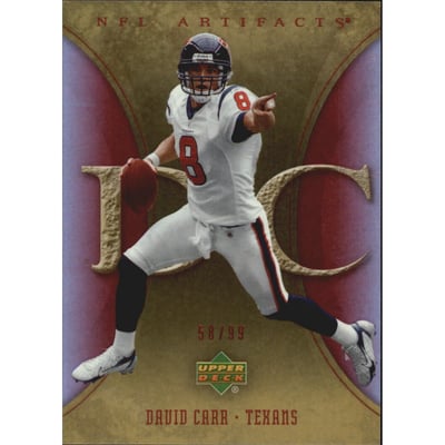 2007 Artifacts Red #41 David Carr