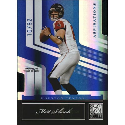 2007 Donruss Elite Aspirations #40 Matt Schaub/92