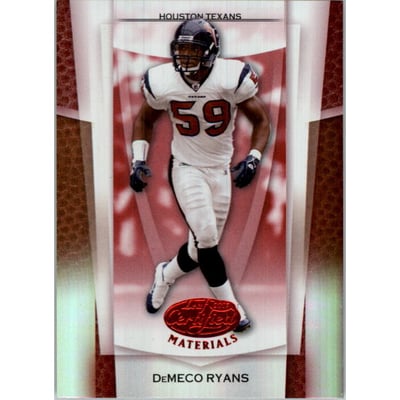 2007 Leaf Certified Materials Mirror Red #117 DeMeco Ryans