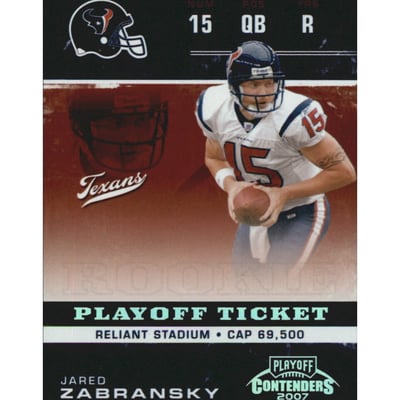 2007 Playoff Contenders Playoff Ticket #164 Jared Zabransky