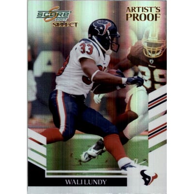 2007 Select Artist's Proof #218 Wali Lundy