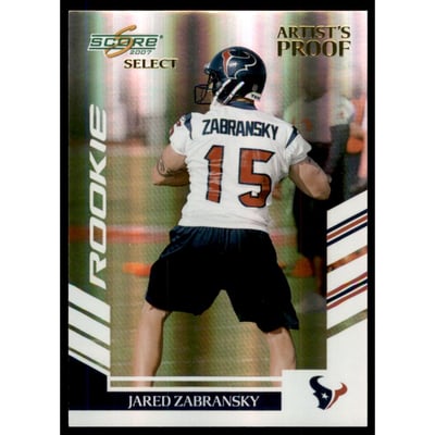 2007 Select Artist's Proof #373 Jared Zabransky