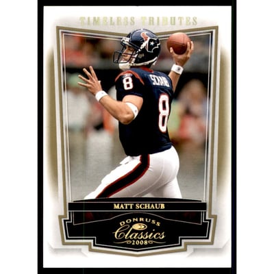 2008 Donruss Classics Timeless Tributes Gold #39 Matt Schaub