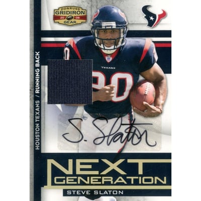 2008 Donruss Gridiron Gear Next Generation Jerseys Autographs #21 Steve Slaton