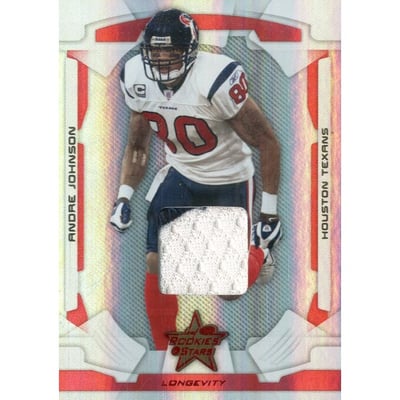 2008 Leaf Rookies and Stars Longevity Materials Ruby #38 Andre Johnson/350