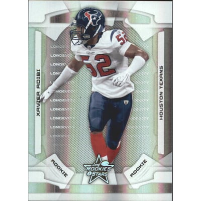 2008 Leaf Rookies and Stars Longevity Parallel Silver Holofoil #185 Xavier Adibi