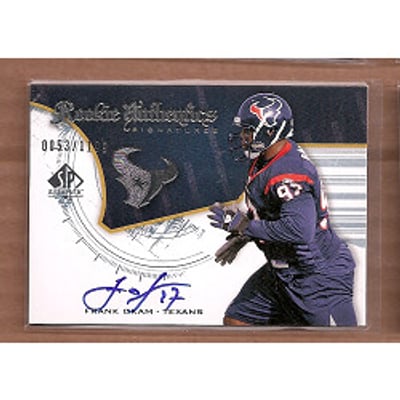 2008 SP Authentic #227 Frank Okam AU RC