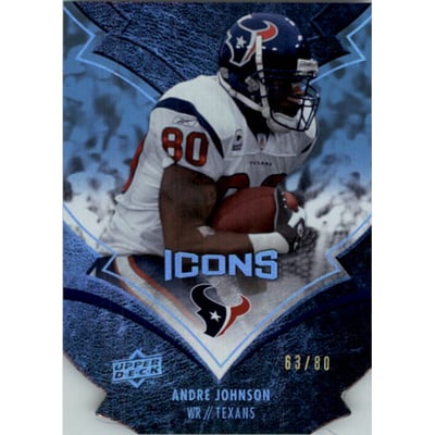 2008 Upper Deck Icons Blue Die Cut #39 Andre Johnson/80
